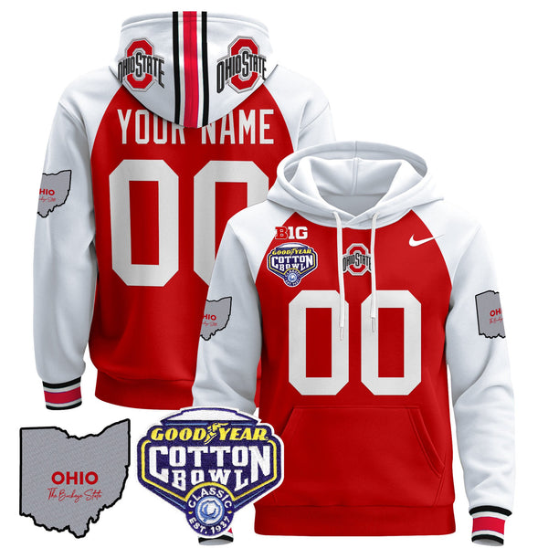 Ohio State Buckeyes Cotton Bowl Patch Custom Pullover Hoodie - All Stitched