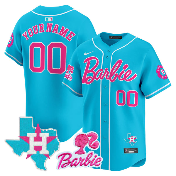Astros Barbie Vapor Premier Limited Custom Jersey - All Stitched