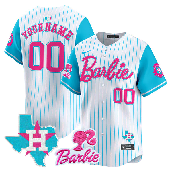 Astros Barbie Vapor Premier Limited Custom Jersey - All Stitched