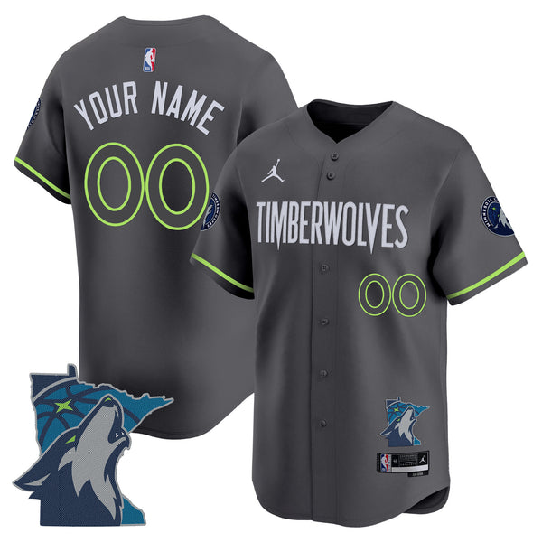 Minnesota Timberwolves 2025 Vapor Baseball Custom Jersey - All Stitched