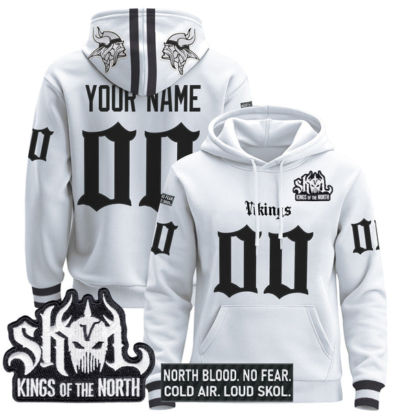 Minnesota Vikings 'Gothic Norseblood Edition' Custom Pullover Hoodie - All Print