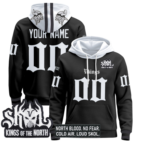 Minnesota Vikings 'Gothic Norseblood Edition' Custom Pullover Hoodie - All Print