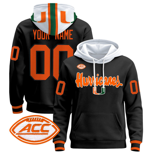 Miami Hurricanes 2025 Premium Custom Pullover Hoodie V2 - All Stitched