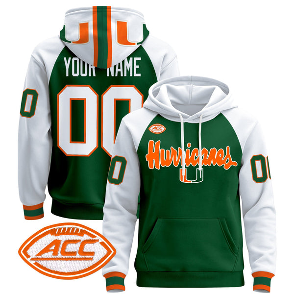 Miami Hurricanes 2025 Premium Custom Pullover Hoodie V2 - All Stitched