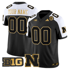Nebraska Cornhuskers 2025 Gold Vapor Limited Custom Jersey - All Stitched