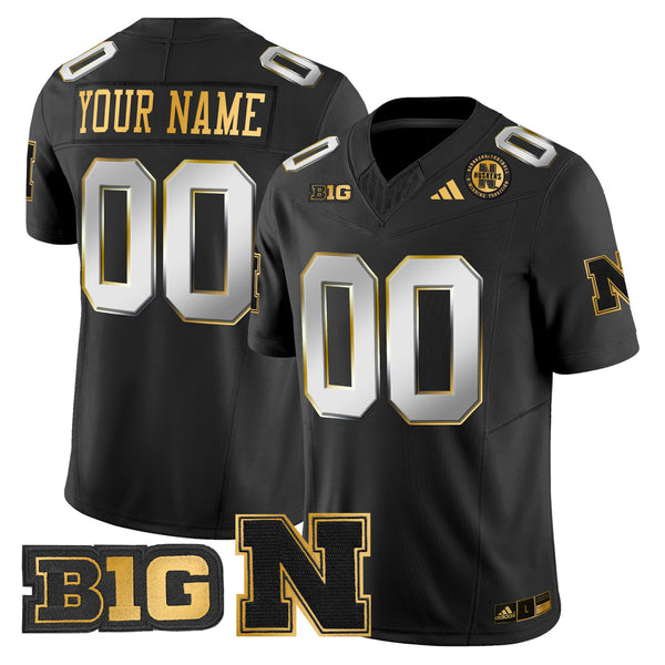 Nebraska Cornhuskers 2025 Gold Vapor Limited Custom Jersey - All Stitched
