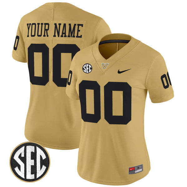 Vanderbilt Commodores 2025 Vapor Limited Custom Jersey - All Stitched