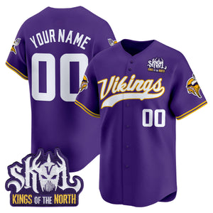 Minnesota Vikings 2025 Vapor Baseball Custom Jersey - All Stitched