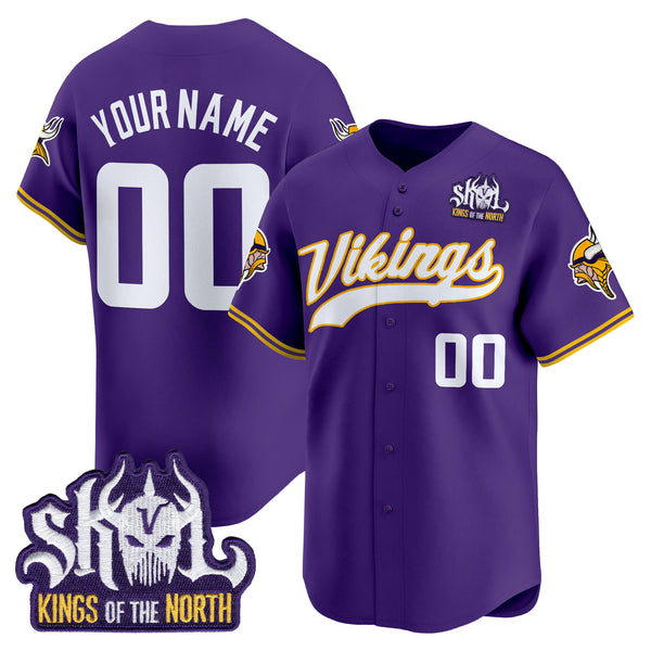 Minnesota Vikings 2025 Vapor Baseball Custom Jersey - All Stitched