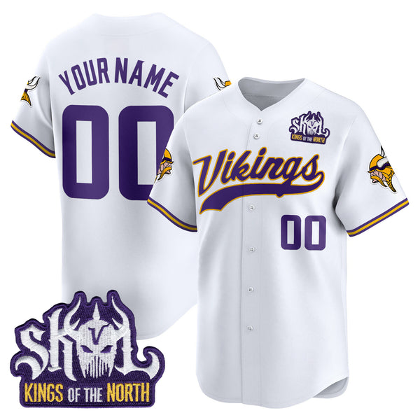 Minnesota Vikings 2025 Vapor Baseball Custom Jersey - All Stitched