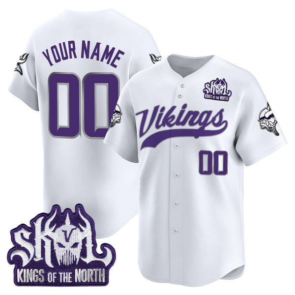 Minnesota Vikings 2025 Vapor Baseball Custom Jersey - All Stitched