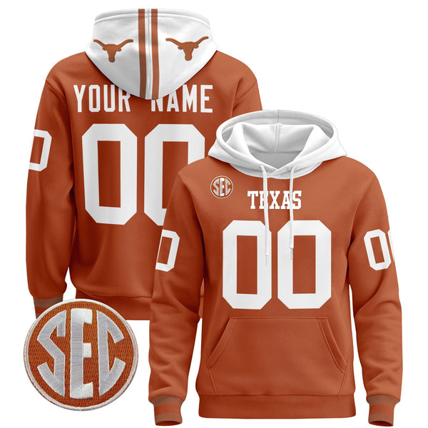 Texas Longhorns 2025 Premium Custom Pullover Hoodie - All Stitched