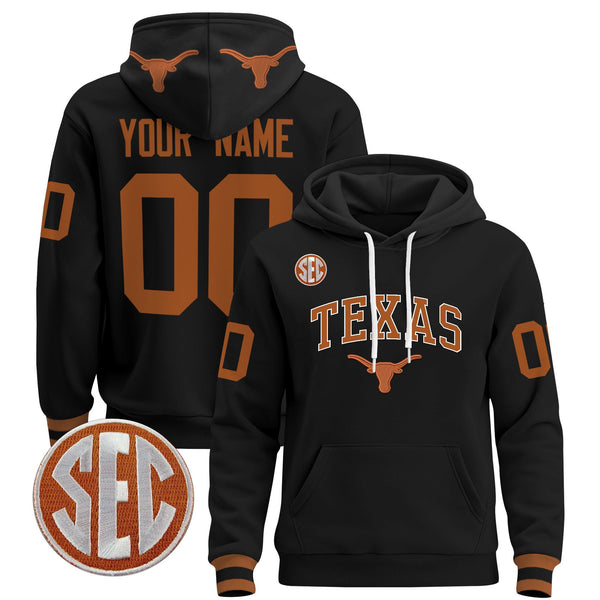 Texas Longhorns 2025 Premium Custom Pullover Hoodie V2 - All Stitched