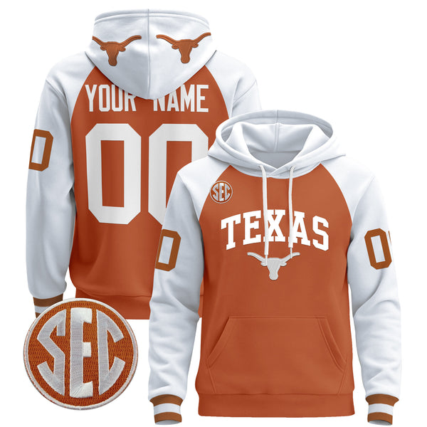 Texas Longhorns 2025 Premium Custom Pullover Hoodie V2 - All Stitched