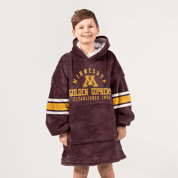 Kid Minnesota Football Unisex Blanket Hoodie