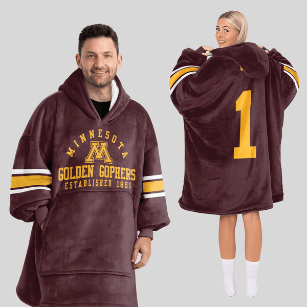 Adult Minnesota Football Unisex Blanket Hoodie