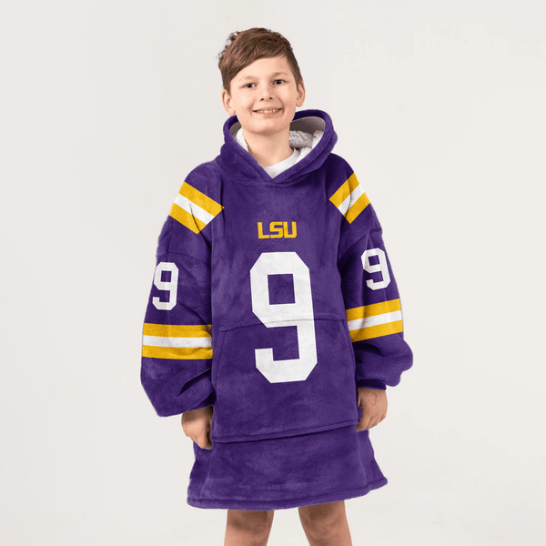 Kid J.B 9 LSU Football Unisex Blanket Hoodie