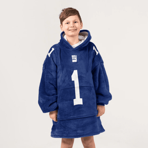 Kid M.N 1 New York G Football Unisex Blanket Hoodie