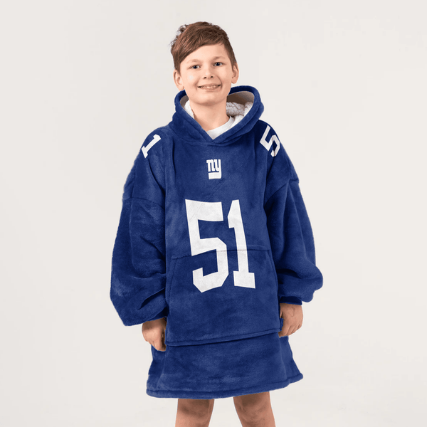 Kid A.C 51 New York G Football Unisex Blanket Hoodie
