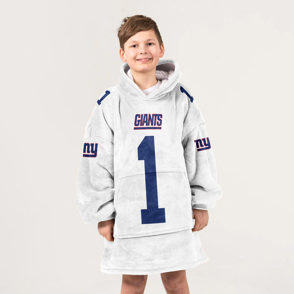 Kid M.N 1 New York G Football Unisex Blanket Hoodie