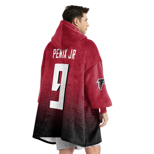 M.P 9 Atlanta Football Unisex Blanket Hoodie