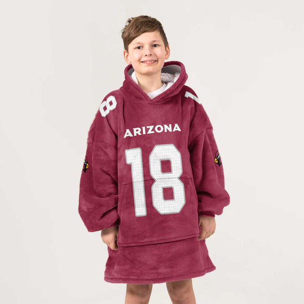 Kid 18 Arizona Football Unisex Blanket Hoodie