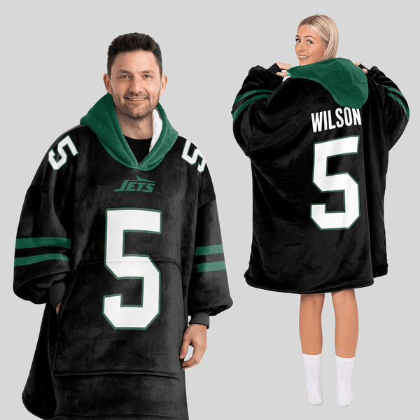 Adult G.W 5 New York J Football Unisex Blanket Hoodie