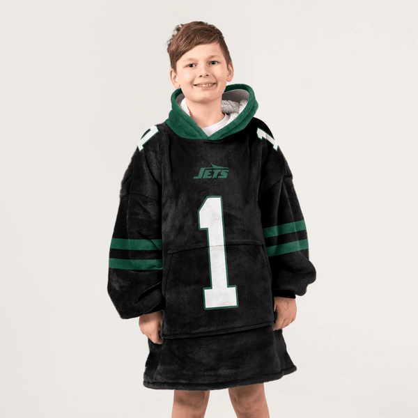 Kid A.S.G 1 New York J Football Unisex Blanket Hoodie