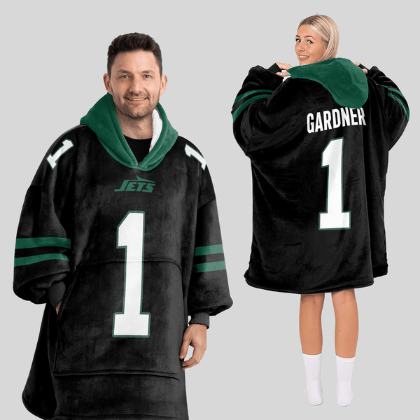 Adult A.S.G 1 New York J Football Unisex Blanket Hoodie