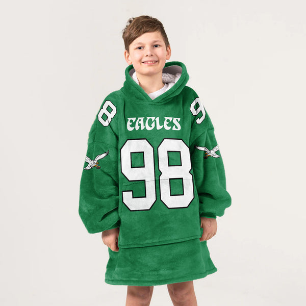 Kid J.C 98 Philadelphia Football Unisex Blanket Hoodie