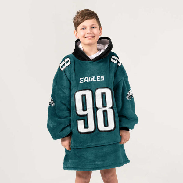Kid J.C 98 Philadelphia Football Unisex Blanket Hoodie