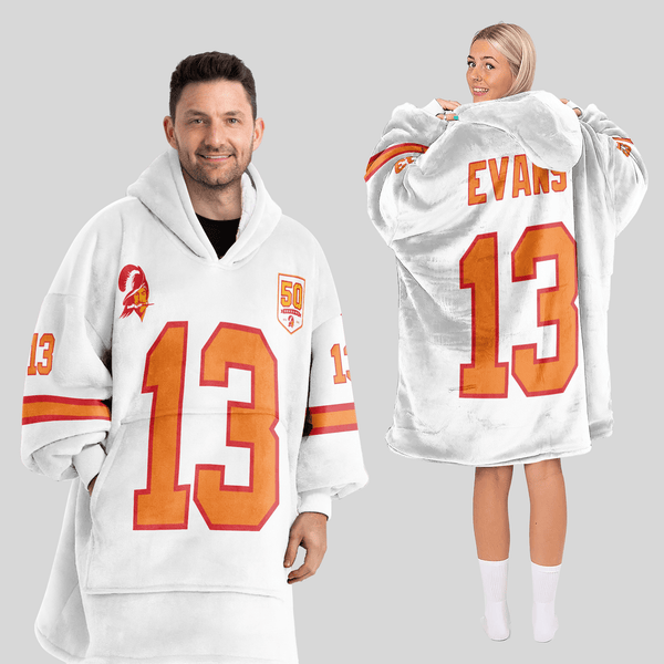 Adult M.E 13 Tampa Bay Football 50th Season Game Unisex Blanket Hoodie