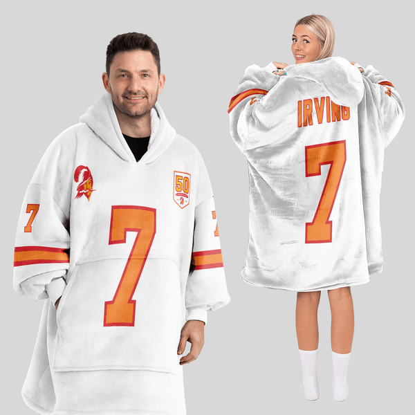 Adult B.I 7 Tampa Bay Football 50th Season Game Unisex Blanket Hoodie
