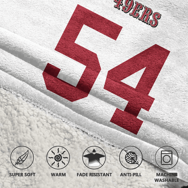 F.W 54 San Francisco Football Unisex Blanket Hoodie