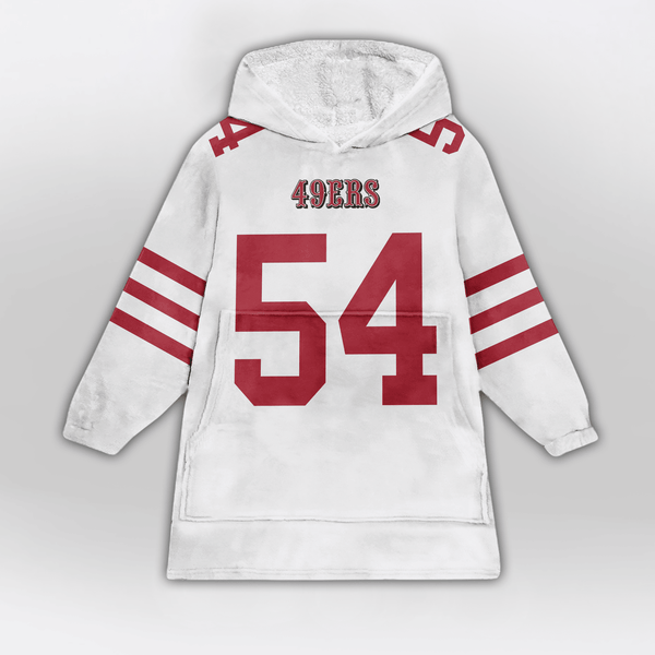 F.W 54 San Francisco Football Unisex Blanket Hoodie
