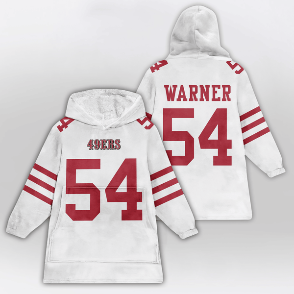 F.W 54 San Francisco Football Unisex Blanket Hoodie