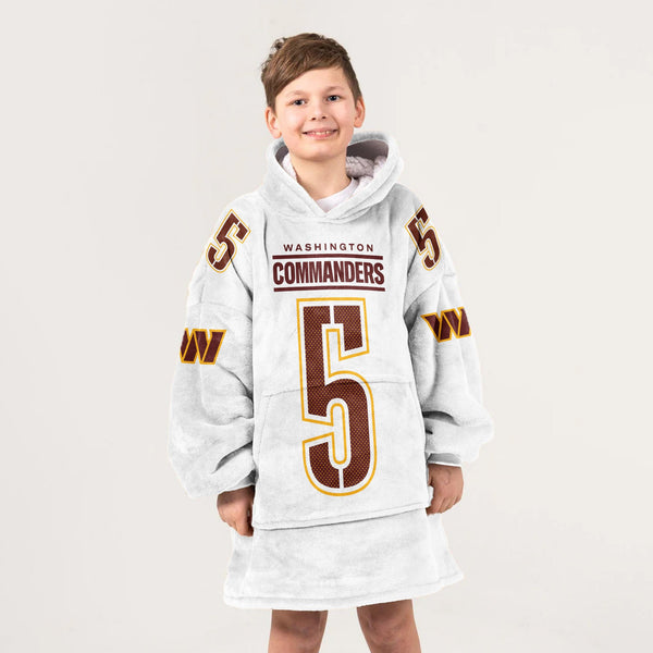 Kid J.D 5 Washington Football Unisex Blanket Hoodie