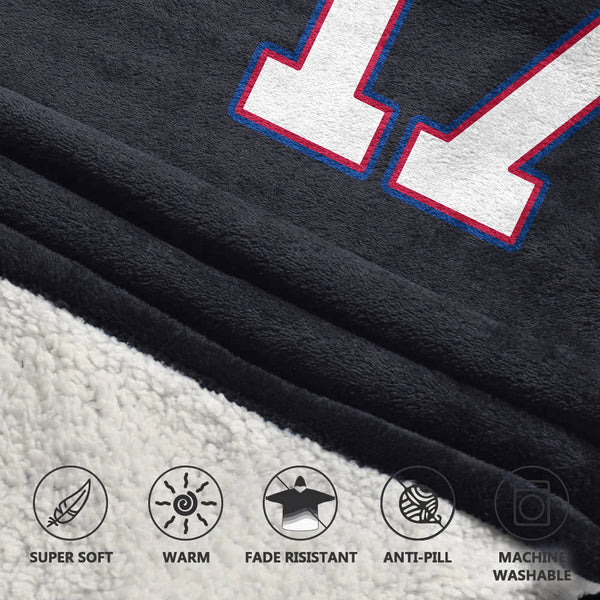 Captain J.A 17 Buffalo Football Unisex Blanket Hoodie