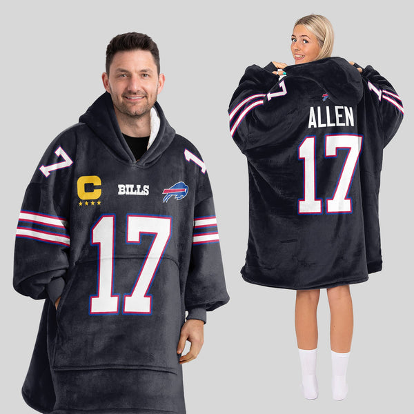 Captain J.A 17 Buffalo Football Unisex Blanket Hoodie