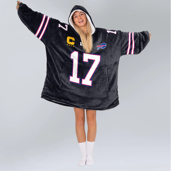 Captain J.A 17 Buffalo Football Unisex Blanket Hoodie