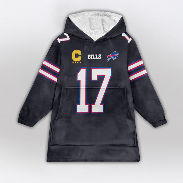 Captain J.A 17 Buffalo Football Unisex Blanket Hoodie