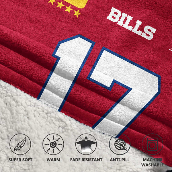 Mafia J.A 17 Buffalo Football Unisex Blanket Hoodie