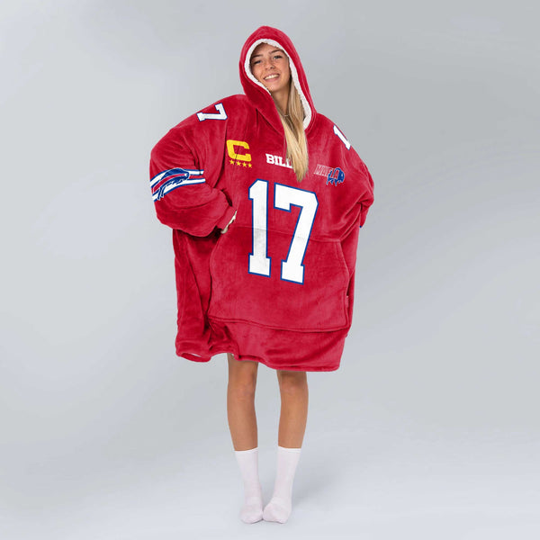 Mafia J.A 17 Buffalo Football Unisex Blanket Hoodie