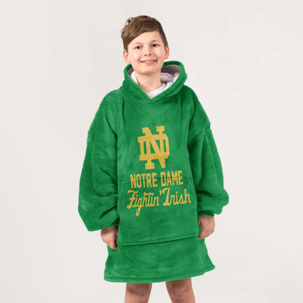 Kid Football Unisex Blanket Hoodie