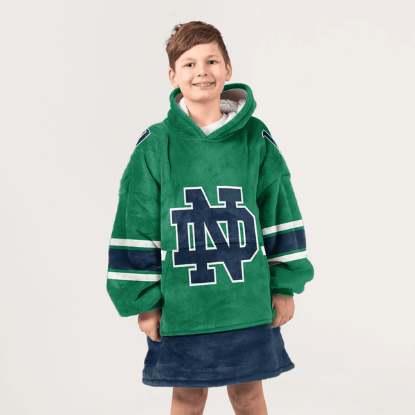 Kid 1 Football Unisex Blanket Hoodie