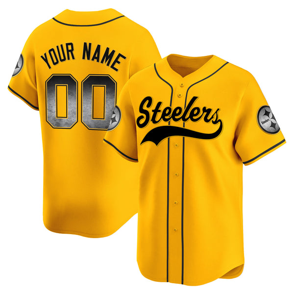 Pittsburgh Steelers Arch Smoke Vapor Baseball Custom Jersey - All Stitched