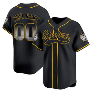 Pittsburgh Steelers Arch Smoke Vapor Baseball Custom Jersey - All Stitched