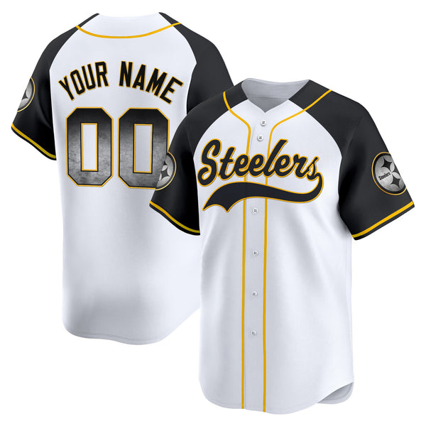 Pittsburgh Steelers Arch Smoke Vapor Baseball Custom Jersey - All Stitched