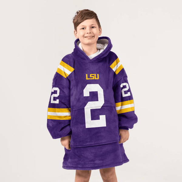 Kid J.J 2 LSU Football Unisex Blanket Hoodie