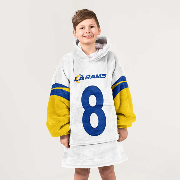 Kid J.V 8 Los Angeles R Football Unisex Blanket Hoodie